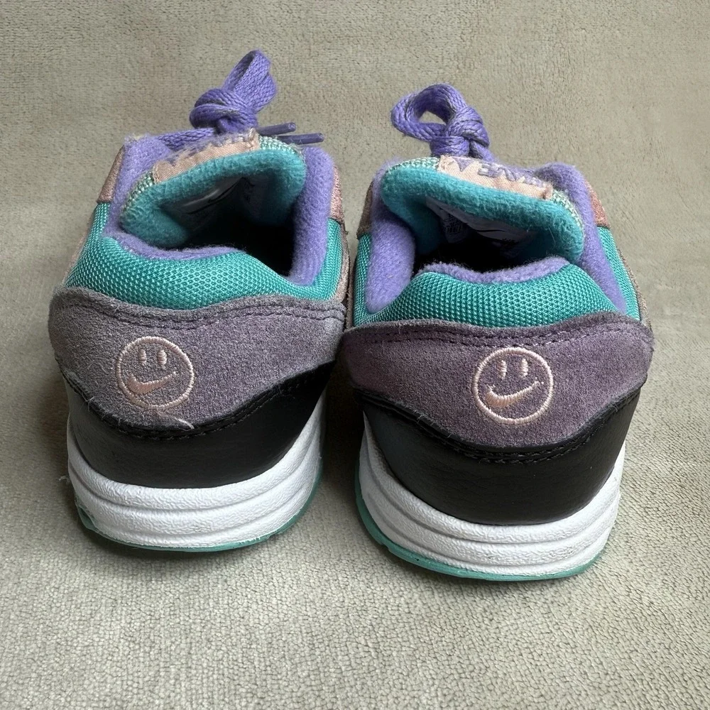 Nike Air Max 1 Kids size 10C Have A Nike Day Black Teal Coral Pink Purple